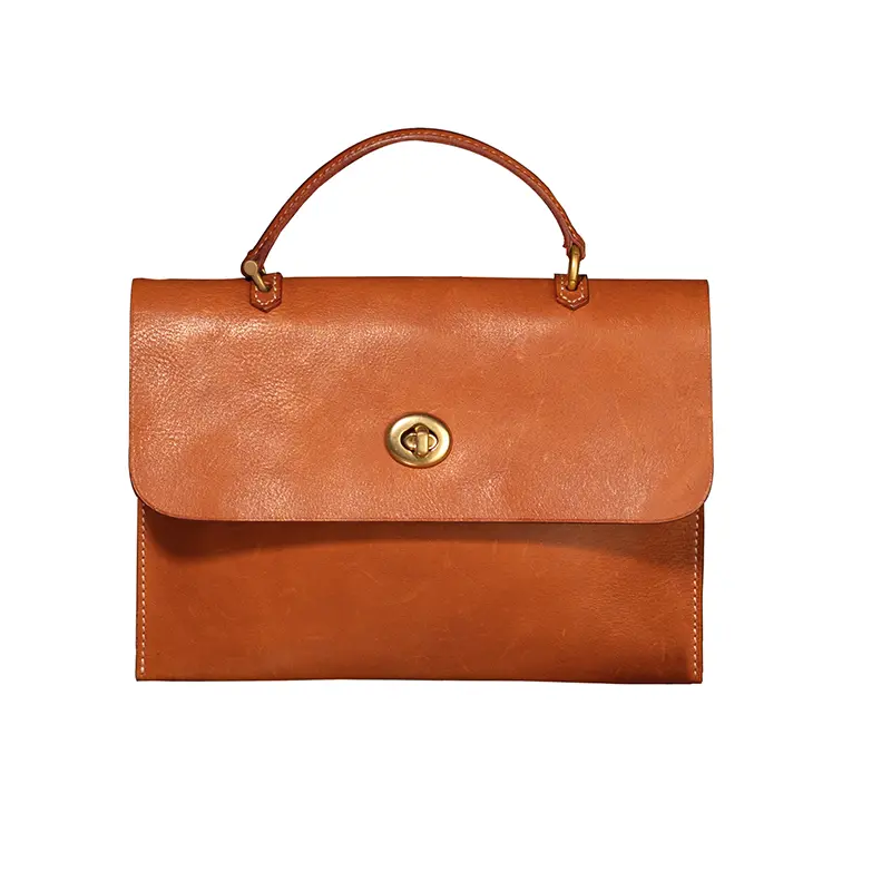 Kasviparkittu nahkainen Messenger Bag