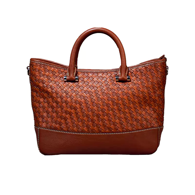 Kudottu nahkainen Crossbody-laukku